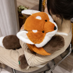Vente en gros de coussins en peluche en forme de renard mignon, animaux en peluche, renard en peluche réaliste, coussin en peluche de renard couché, grand coussin en peluche, cadeau - Product Image 3