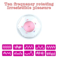 Jouets intimes en gros, stimulateurs de mamelons à 10 vitesses, ventouses rotatives pour stimulation des mamelons, étanches, pour femmes adultes