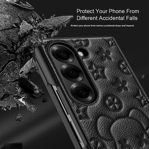 เคสโทรศัพท์ลายหมีดุร้ายรุ่นใหม่สำหรับ Samsung Z Fold 6, เคสโทรศัพท์แบบพับได้, ให้สัมผัสคล้ายหนัง, ส่งตรงจากโรงงาน - Product Image 4