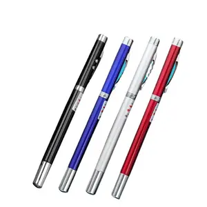 Neuer Stil Multifunktion aler Laserpointer Pen LED-Lichts tift 5 in 1 Metall kugelschreiber Benutzer definiertes Logo