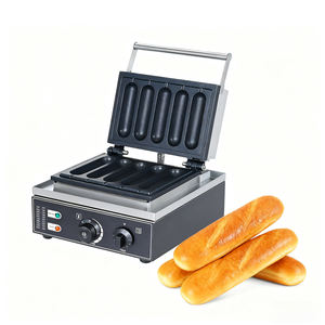 Máquina de gofres eficiente con superficie antiadherente capaz de hacer palitos de leche sabrosos y gofres para perros calientes, ideal para restaurantes - Product Image 3