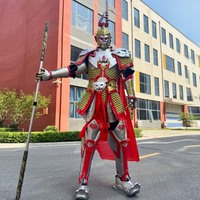 Antike Chinesische Mythologie Affen-Rüstung EVA-Kostüm mit Oberteil & Umhang für TV-Cosplay Bühnenauftritte Faschingskostüm