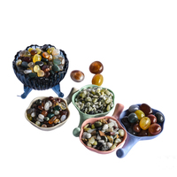 Pierre décorative polie en dioxyde de silicium naturel coloré pour aménagement paysager de jardin, aquarium et plantes en pot