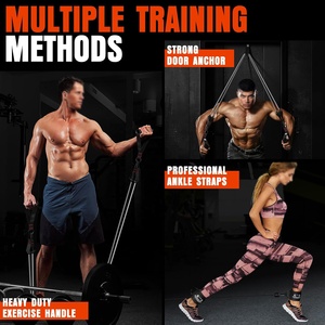 Fasce di Resistenza Pesanti 300LBS con Maniglie Comode per Allenamento Fitness, Potenziamento Muscolare, Yoga, Attrezzatura da Palestra Domestica - Product Image 6