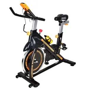 Oem Factory Yellow Spin Bike Indoor Cardio Training Exercise Body Building Fitness Spinning Bike