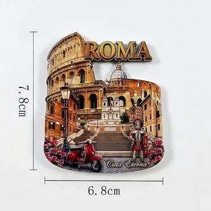 Imán <span class=keywords><strong>de</strong></span> Refrigerador Personalizado <span class=keywords><strong>de</strong></span> Resina 3D con Diseño <span class=keywords><strong>de</strong></span> Italia, Roma, Coliseo, Vaticano, Vespa Italiana, Recuerdo, Regalo - Product Image 1