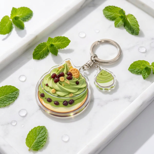 Porte-clés en plastique personnalisé CCH, mignon, en acrylique, avec dessin animé de boisson - Product Image 6
