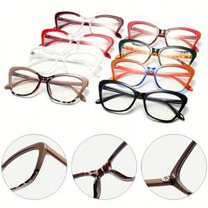 Gafas de Moda Personalizadas TR90 con Montura de Ojo de Gato, Bisagras de Resorte, Doble Color, Anti Luz Azul para Mujer - Product Image 5
