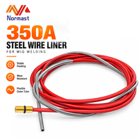 Pistolet MIG en acier rouge 350A, douille de 1,0-1,2 mm, douille d'alimentation de fil 4,6/1,6 mm pour torche de soudage MIG MAG GMAW refroidie par air, pièces de rechange