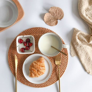 Wholesale Classic Heat-Resistant Rattan Picnic Flower Vietnam Water Hyacinth Coasters <b>Placemats</b> Natural Woven <b>Wicker</b> Plate - Product Image 5