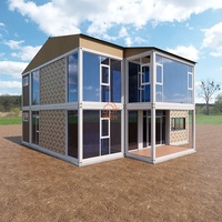 Maison conteneur amovible à 2 étages en panneaux sandwich EPS, structure en acier préfabriquée, villa démontable, maison conteneur portable à 3 chambres en kit