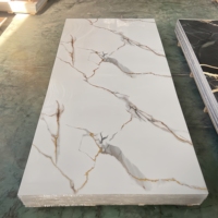 Panneau mural en PVC, panneau mural en marbre, 1220*2440mm, décoration intérieure, marbrure, feuille de plastique PVC haute brillance, marbre ardoise carbone