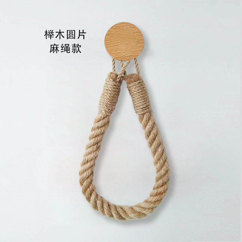 Round hemp rope paper towel holder