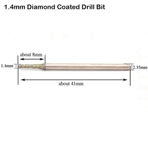 Broca con Punta Recubierta OEM de 0.4-3mm, Vástago de 2.35mm para Azulejos, Joyería y Vidrio, Tipo Aguja - Product Image 6