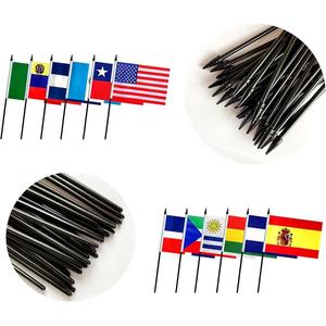 Ensemble de 22 drapeaux de pays d'Amérique latine, petits drapeaux à main en polyester durables et imperméables, 5x8 pouces - Product Image 2