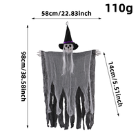 Décorations d'extérieur en plastique durable et tissu pour Halloween : squelettes et fantômes, accessoires pour maison hantée et fournitures de fête