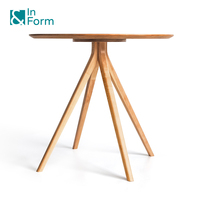 Pieds en bois massif dessus en contreplaqué Table basse forme ronde salle à manger cantine bureau conférence d'affaires zone de réception Table de négociation