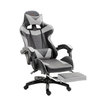 Chaise de jeu personnalisable avec logo fournisseur, accoudoirs réglables, mousse haute densité, repose-pieds en cuir PU, vérin à gaz, dossier haut pour gamer