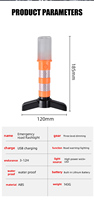 Feux de signalisation routière LED clignotants rouge-vert BOLI avec base magnétique 3M, réflecteur prismatique haute intensité pour avertissement routier