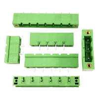 Connecteur de broches droites à embase fileté pour PCB, pas de 7,62 mm, avec prise de verrouillage - Type à souder 1-14P