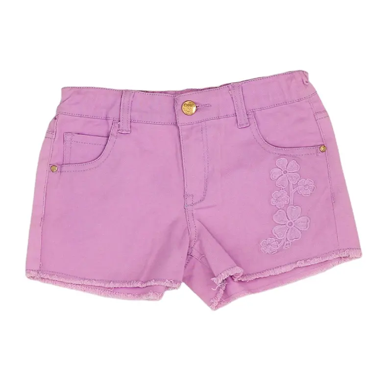 High Quality Kids Summer Girls Sugar National Color Embroidery Print Fashion Shorts