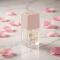 Flacon de fond de teint en verre carré plat de 7 ml, tube de gloss à lèvres vide avec applicateur à pinceau, conteneur cosmétique pour maquillage liquide, logo personnalisé