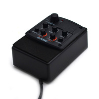 Cherub G-Tone Series Préampli guitare acoustique GT-6 micro piézo Égaliseur égaliseur 3 bandes avec REVERB/CHORUS/Delay/Wide et accordeur LED Bl