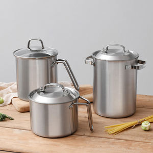 หม้อต้มเส้นบะหมี่สแตนเลสสตีลอเนกประสงค์หม้อต้มพาสต้าหม้อ3ขนาดพร้อมตะกร้ากรอง - Product Image 1