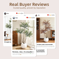 Bonsaï en pot décoratif et réaliste, plantes artificielles de bambou Nandina faciles d'entretien pour la décoration intérieure
