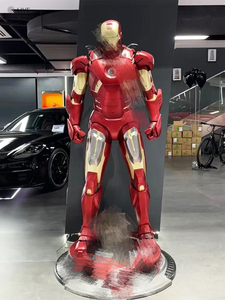 Sculpture en fibre <span class=keywords><strong>de</strong></span> verre grandeur nature <span class=keywords><strong>de</strong></span> Iron Man, statue <span class=keywords><strong>de</strong></span> <span class=keywords><strong>super</strong></span>-héros Marvel avec Gant <span class=keywords><strong>de</strong></span> l'Infini pour la décoration <span class=keywords><strong>de</strong></span> centres commerciaux et parcs à thème - Product Image 2