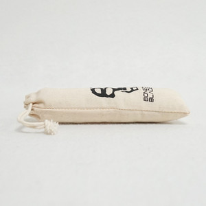 Factory Wholesale Organic Calico Cotton <b>Canvas</b> <b>Drawstring</b> <b>Bag</b> with Your Own logo for Chopsticks Organic Tableware <b>Bags</b> - Product Image 4