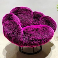 Fauteuil en peluche Patte d'Ours de luxe nordique pour la maison, le bureau, la chambre, l'appartement ou la villa – Mobilier décontracté et artistique pour salon