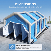 Tente de douche de décontamination gonflable personnalisée pour les interventions d'urgence et les secours médicaux