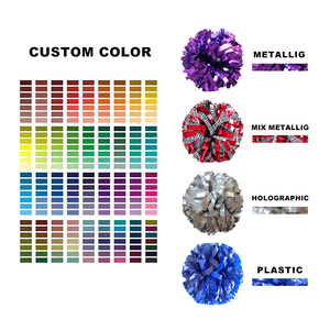 Vente chaude Pompons de Cheerleading en métal personnalisés Couleurs pures et mélangées-Nouvelle arrivée - Product Image 4