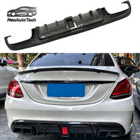 Nouveau diffuseur arrière en fibre de carbone de haute qualité style BB, lèvre de pare-chocs à visser pour W205 Classe C 2014-2021 NeoAuto Tech