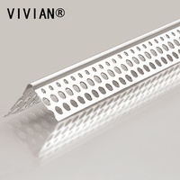 Profilé d'angle perforé en aluminium galvanisé pour cloisons sèches, direct usine, pour murs en stuc, matériaux de construction métalliques et enduit mural