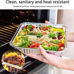 Récipients alimentaires de petite taille Récipients jetables en aluminium à emporter en aluminium Récipient alimentaire en aluminium avec couvercle - Product Image 6