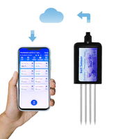 Lorawan penganalisa Sensor tanah, alat pengukur temperatur EC salinitas Sensor tanah 8 in 1 kelembapan PH meter