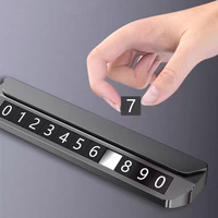 Cache-plaque d'immatriculation temporaire coulissant en métal pour stationnement, dissimule le numéro de téléphone, ornement pratique pour voiture