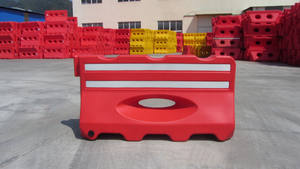 Semplice soffiaggio a foro singolo costruzione di strade dividere il controllo del traffico della folla barriere di sicurezza in plastica riempite d'acqua - Product Image 2