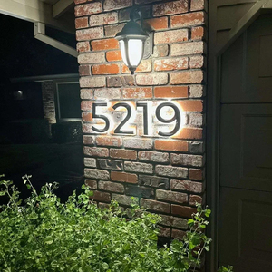 Números de Casa Acrílicos con Retroiluminación Solar LED, Letreros de Dirección Personalizables para Publicidad, Transformador Impermeable IPx4, Control Remoto para Oficina - Product Image 6