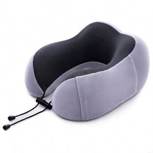 Gift Logo Printed Cover Sleep Memory Foam Airplane <b>Neck</b> <b>Pillow</b> Travel - Product Image 1