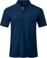 Chemise Henley pour homme, décontractée d'été, à manches courtes, col sans revers, personnalisable, vente en gros, polos de golf, 88% polyester, 12% élasthanne