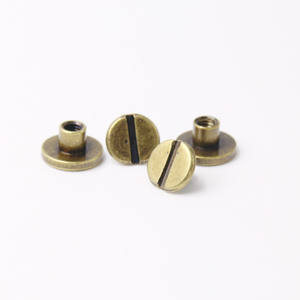 Viti chicago in ottone antico su misura viti chicago in ottone color ottone antico classico - Product Image 4