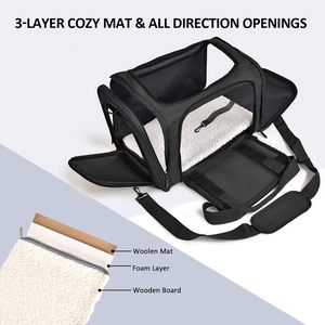 Luxury Small Medium <b>Pet</b> Backpack Airline-Approved Collapsible Soft Sided Travel Puppy <b>Carrier</b> Zipper Portable Outdoor Animal - Product Image 6