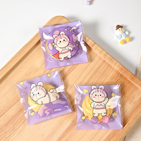Sacs d'emballage réutilisables en plastique avec impression personnalisée pour bonbons biscuits cookie sceau auto-adhésif cadeau d'épicerie noël nourriture pain