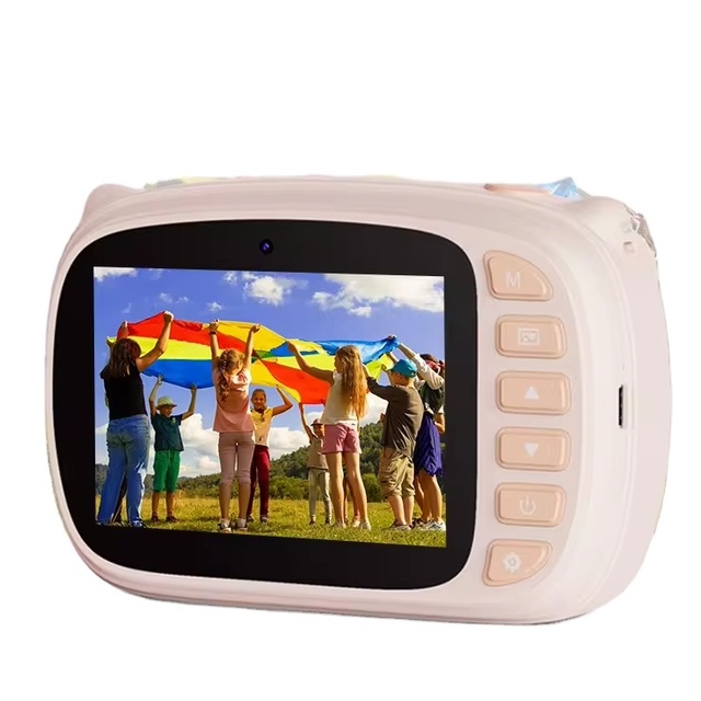 Children's HD 1080p Instant Print Camera 2.4\" Screen Cartoon Photo Video DSLR Toy MP3 SD Card Functions Perfect Birthday Gift
