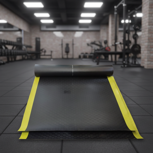 Colchoneta antideslizante para ejercicios de gimnasio con superficie texturizada y bordes de alta adherencia diseñada para entrenamientos de fuerza y estudios de fitness. - Product Image 1