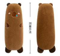 Oreiller long personnalisé en peluche Capybara de dessin animé, oreiller pour dormir sur le côté en forme de chat et de cochon, jouet en peluche