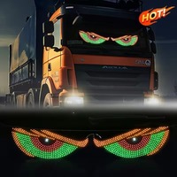 Affichage LED flexible de pare-brise animé yeux de démon clignotants lumière dynamique universelle de pare-brise avant arrière pour voiture Suv Truck